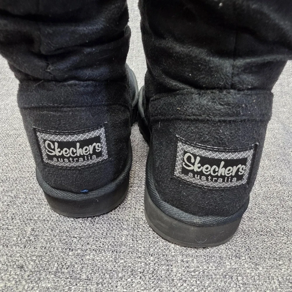Sketchers Australia Women's Black Tall Pull On Winter Boots Size 9